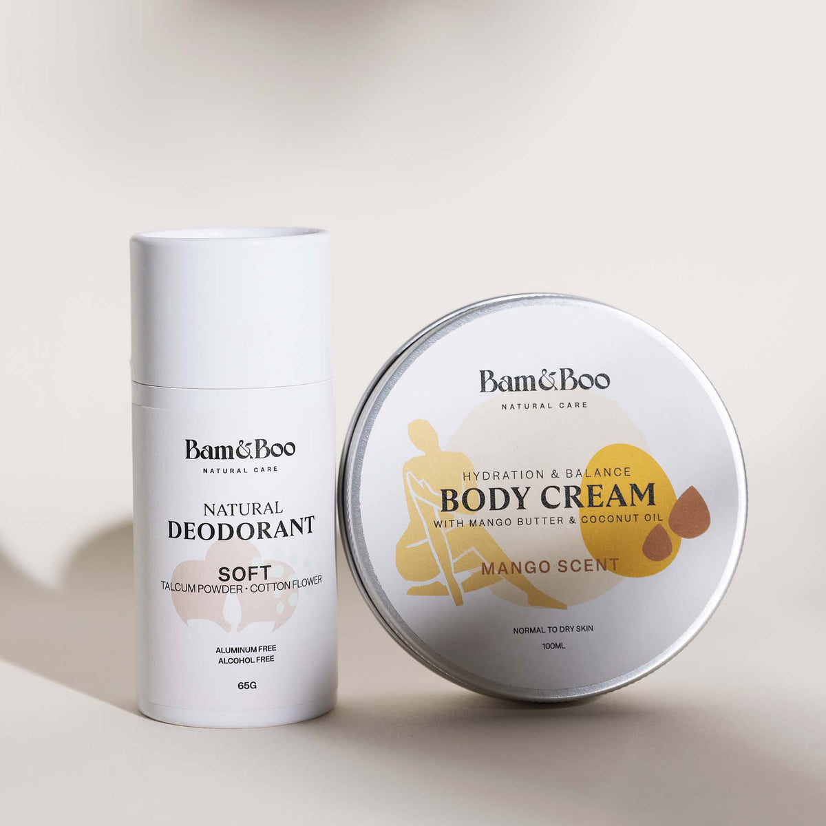 KIT | Bodilicious - Natural Deodorant &amp; Body Cream - Bam&amp;Boo - Eco-friendly, vegan, sustainable oral and personal care