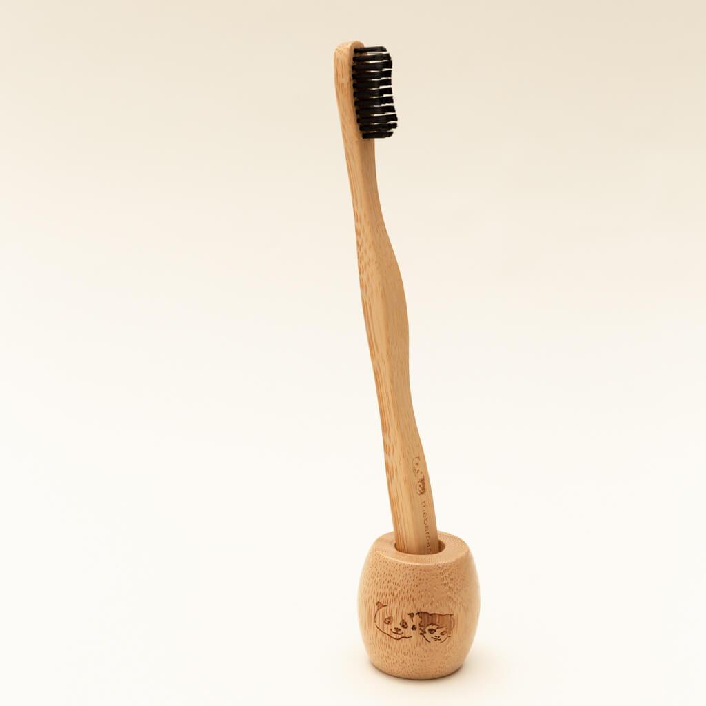 STAND - Bamboo Toothbrush Bam&amp;Boo - Eco-friendly, vegan, sustainable oral and personal care